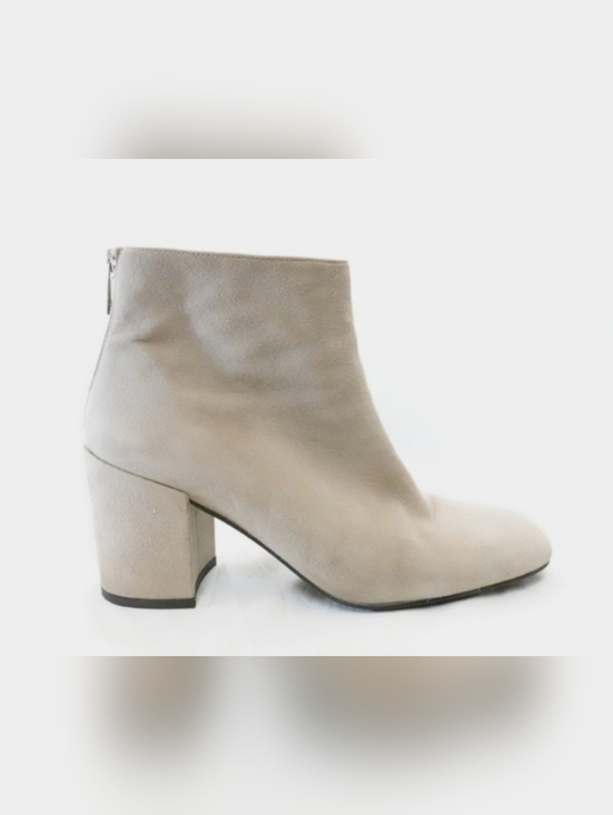 Stuart Weitzman Shoes - STUART WEITZMAN Bacari Light Slate Gray Suede Ankle Boots, size 9½